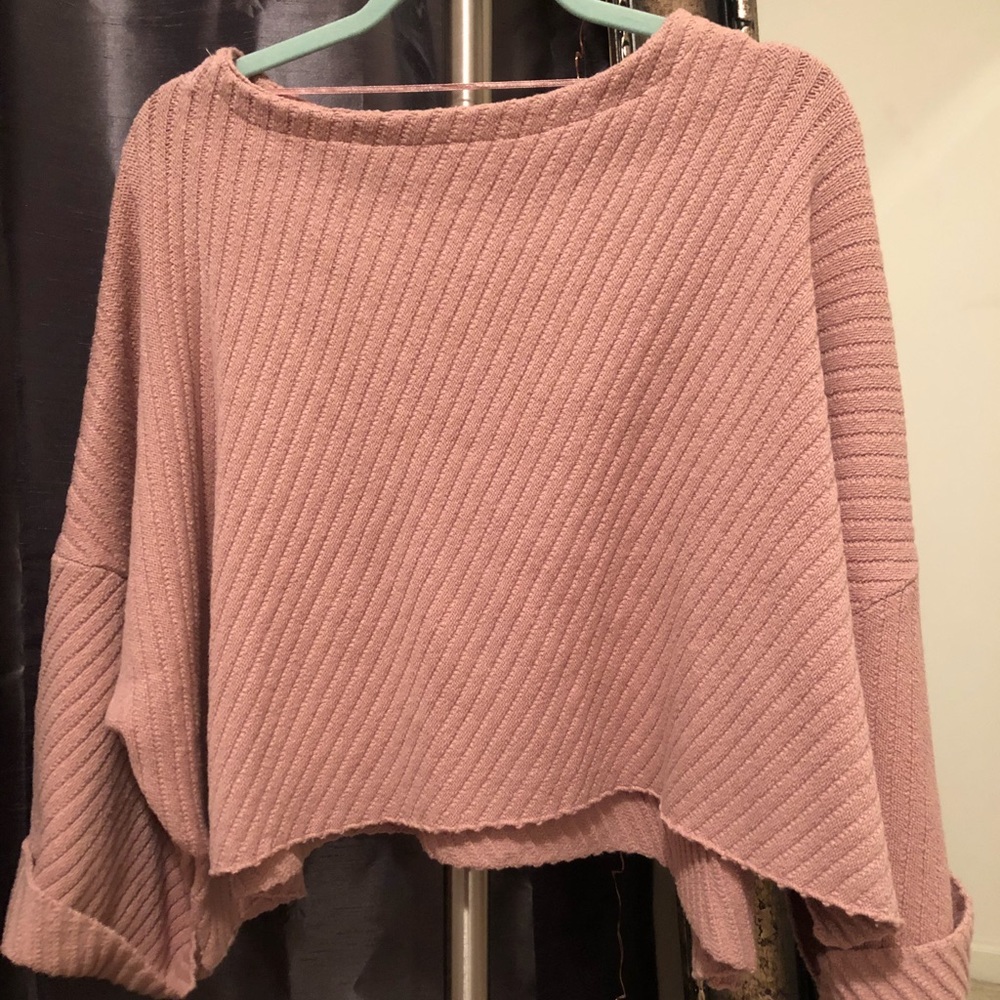 Free people slouch cropped sweater top